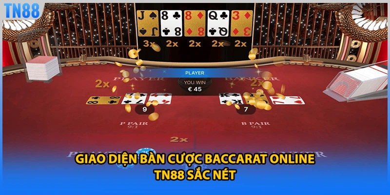 Giao diện bàn cược baccarat online TN88 sắc nét
