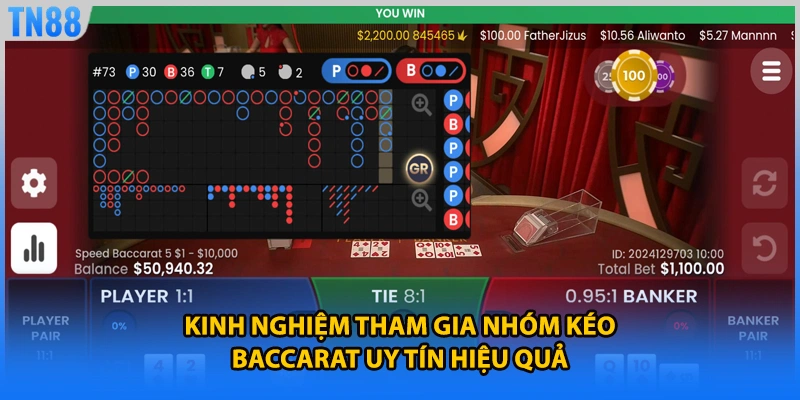 Kinh nghiệm tham gia nhóm kéo baccarat uy tín hiệu quả