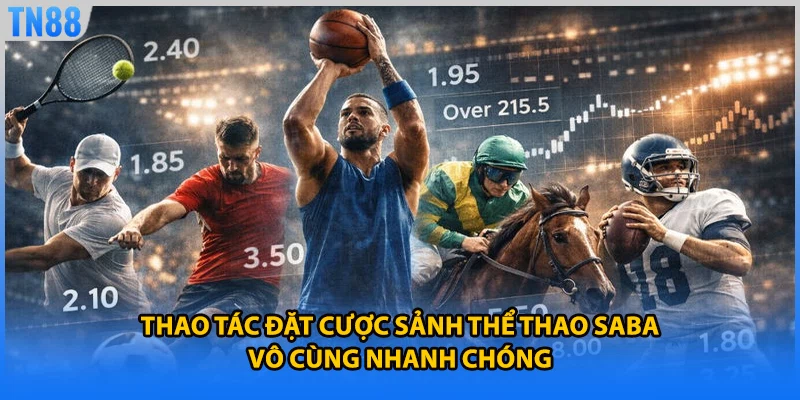 Thao tác đặt cược sảnh thể thao SABA vô cùng nhanh chóng