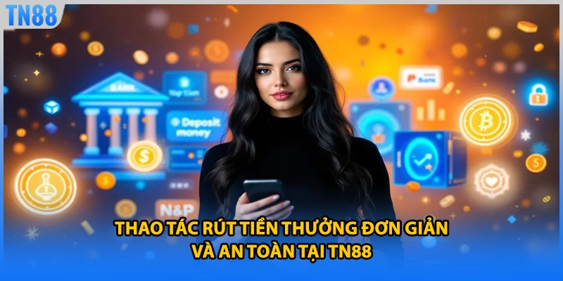 Thao tác rút tiền thưởng đơn giản và an toàn tại TN88